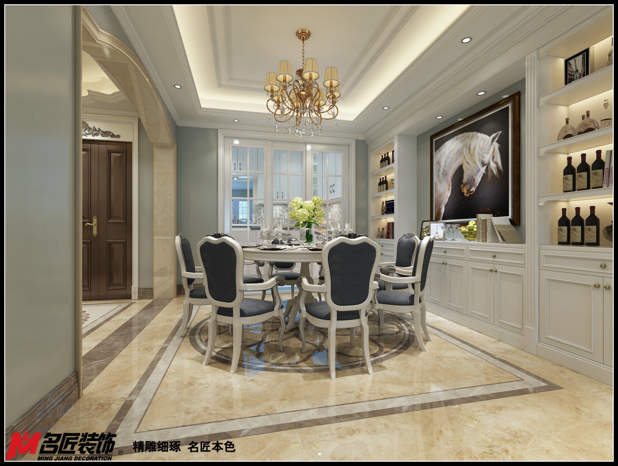 德陽(yáng)市華庭陽(yáng)光.歐式風(fēng)格別墅裝修案例
