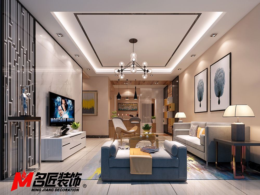 河源市雅居樂花園現(xiàn)代簡約風(fēng)格三居室裝修案例